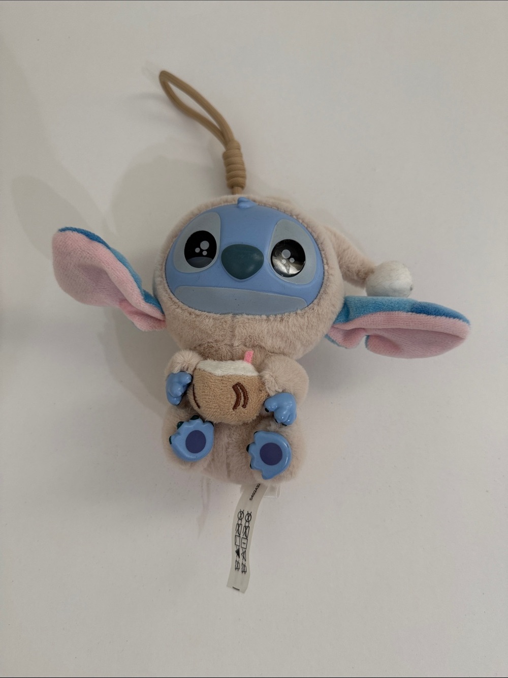 Disney Miniso Stitch Eat Something Before Sleep Keychain Plush